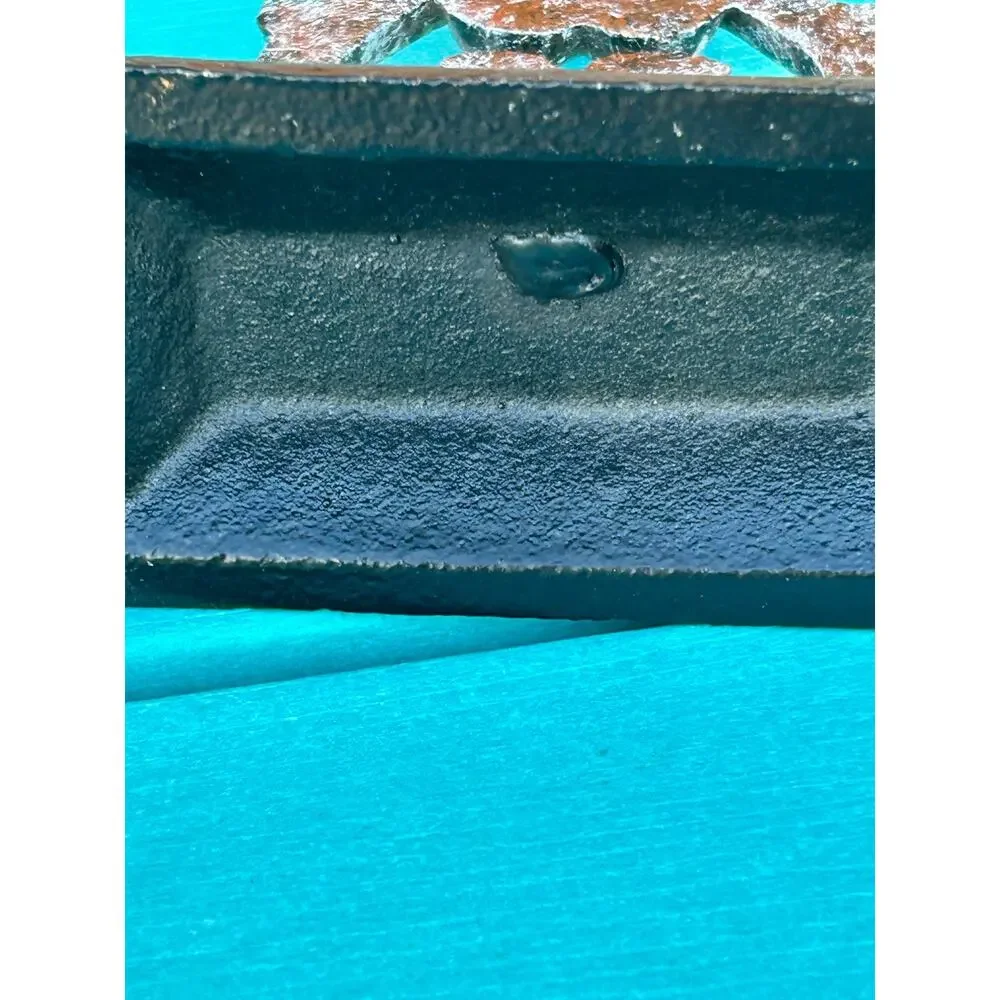 Rustic Cast Iron Standing Cross Turquoise Fleur De Lis Western Home Decor